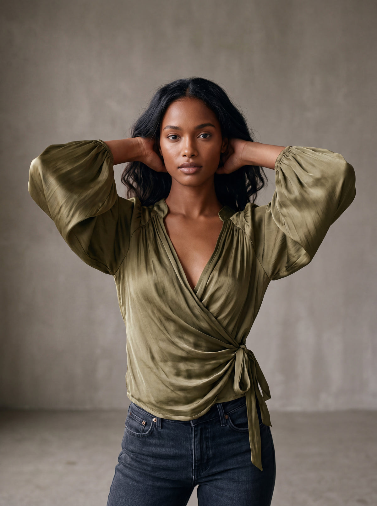 VIENNE Satinbluse