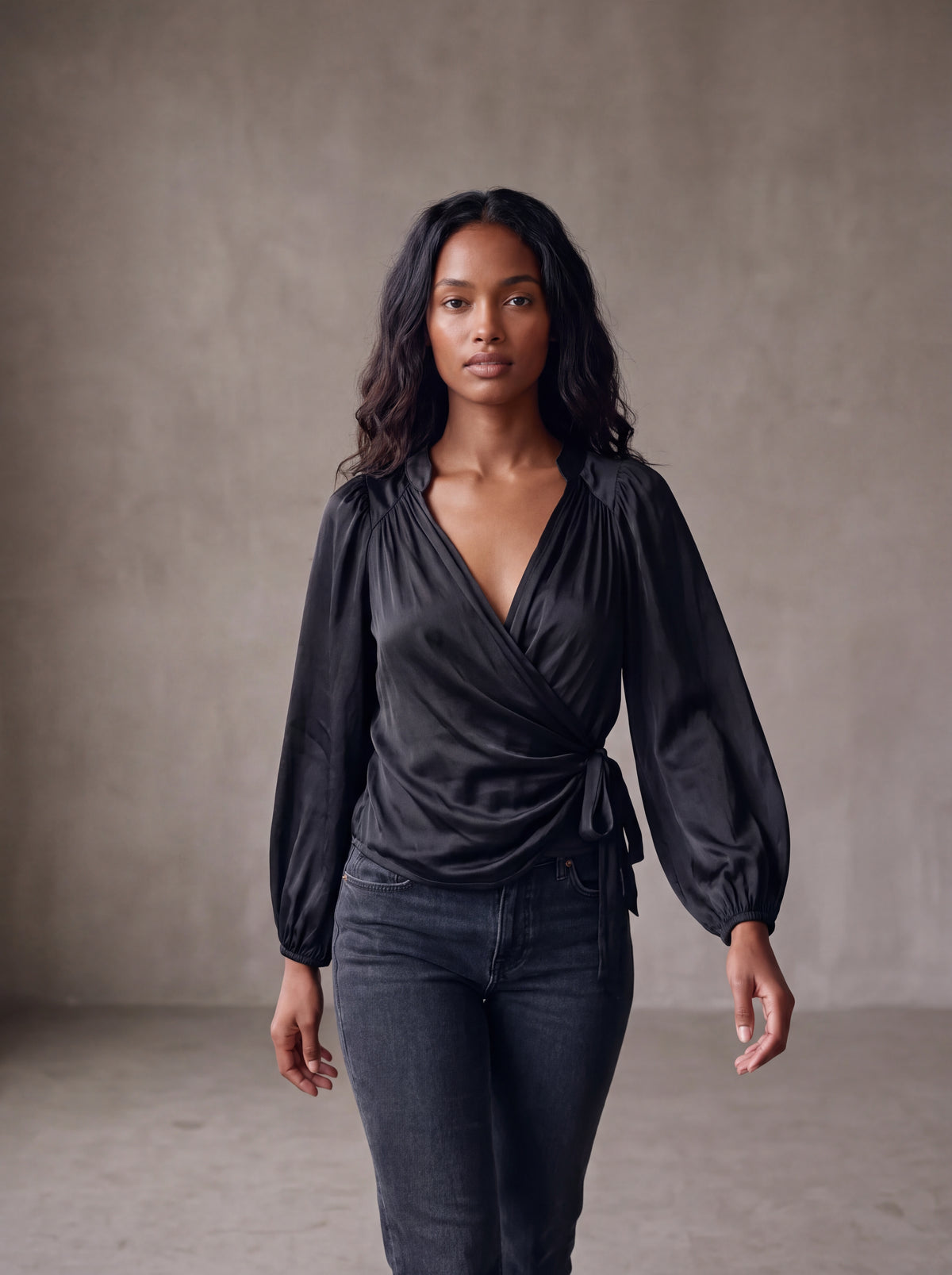 VIENNE Satinbluse