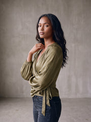 VIENNE Satinbluse