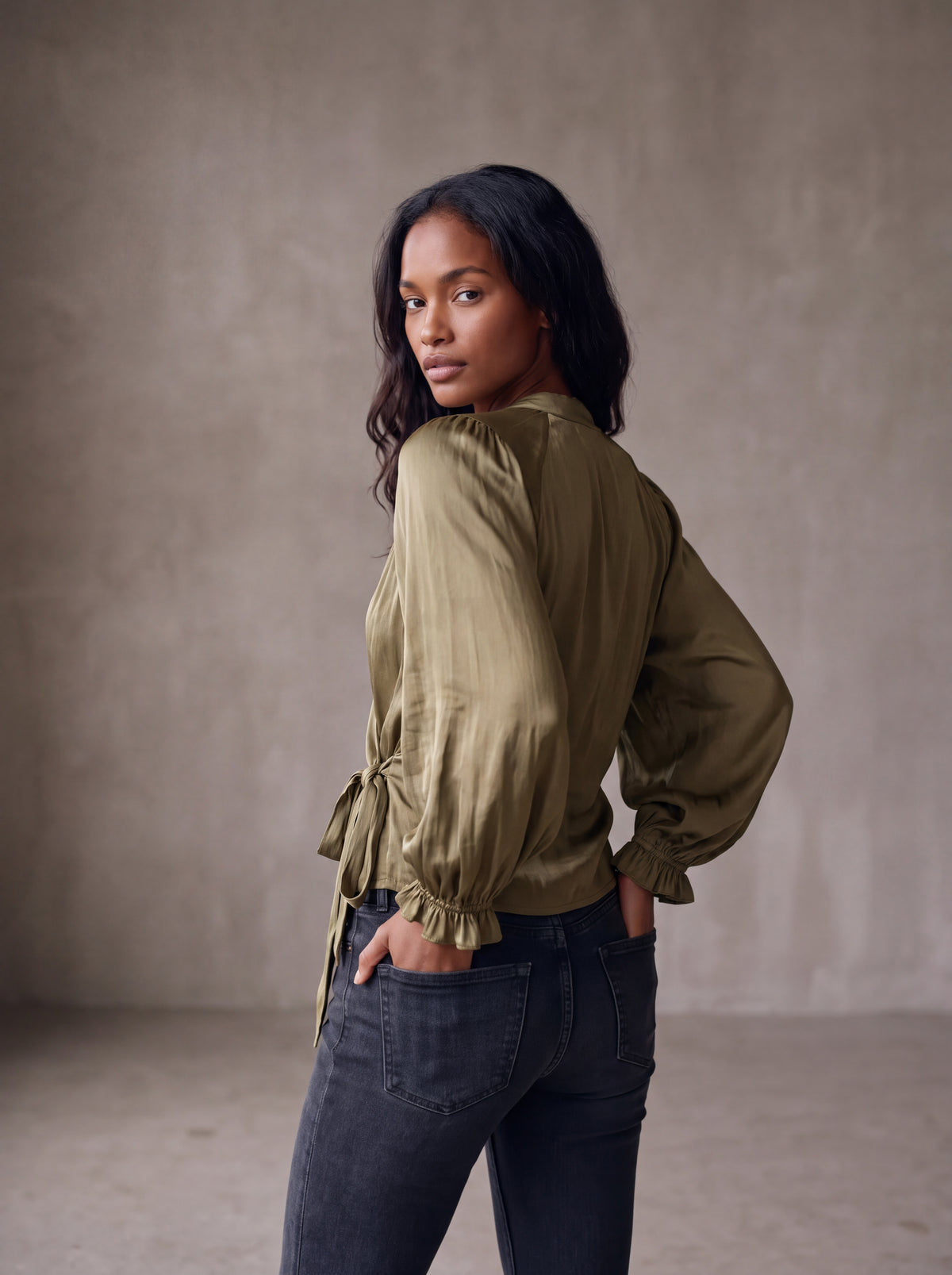 VIENNE Satinbluse