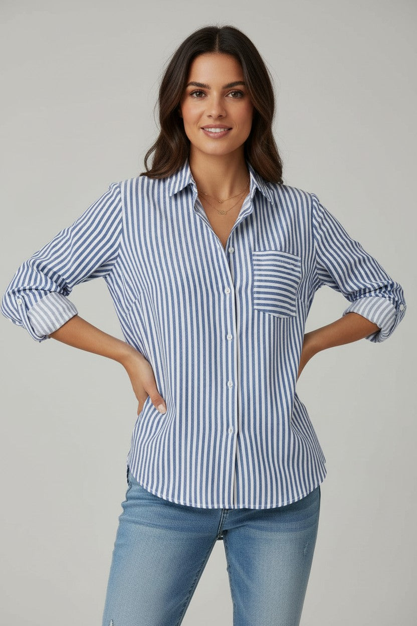 Gestreiftes Button-Down-Hemd